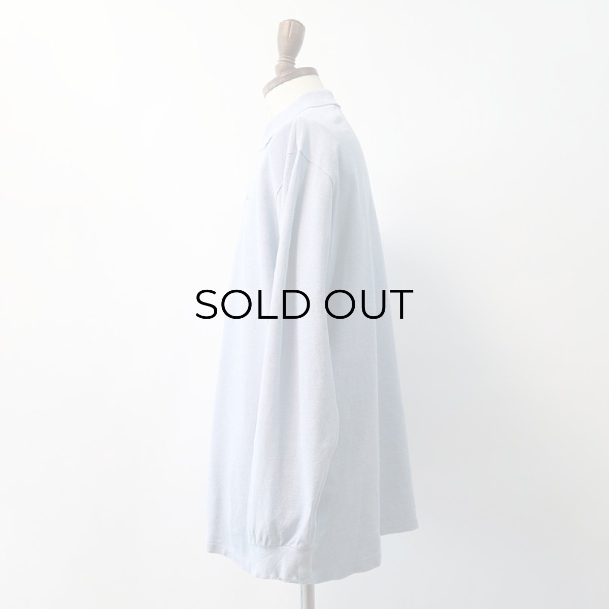 画像11: 〜80's LACOSTE COTTON MOSS STITCH L/S POLO SHIRT "MADE IN FRANCE" (11)