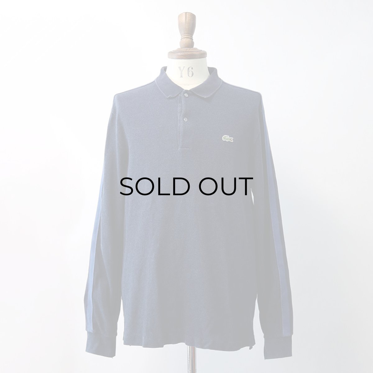 画像8: LACOSTE COTTON MOSS STITCH SLEEVE LINE L/S POLO SHIRT "MADE IN FRANCE" (8)