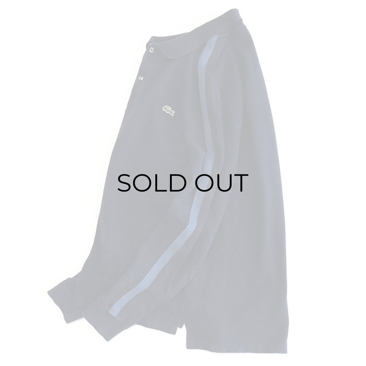 画像2: LACOSTE COTTON MOSS STITCH SLEEVE LINE L/S POLO SHIRT "MADE IN FRANCE" (2)