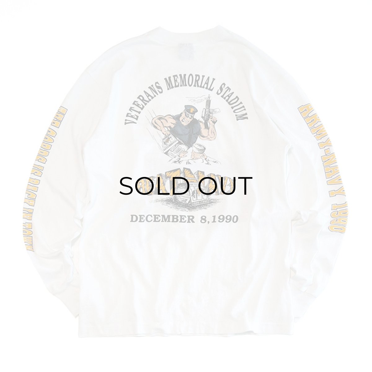 画像3: 90's SCREEN STARS W-PRINT L/S TEE "ARMY-NAVY 1990" (3)