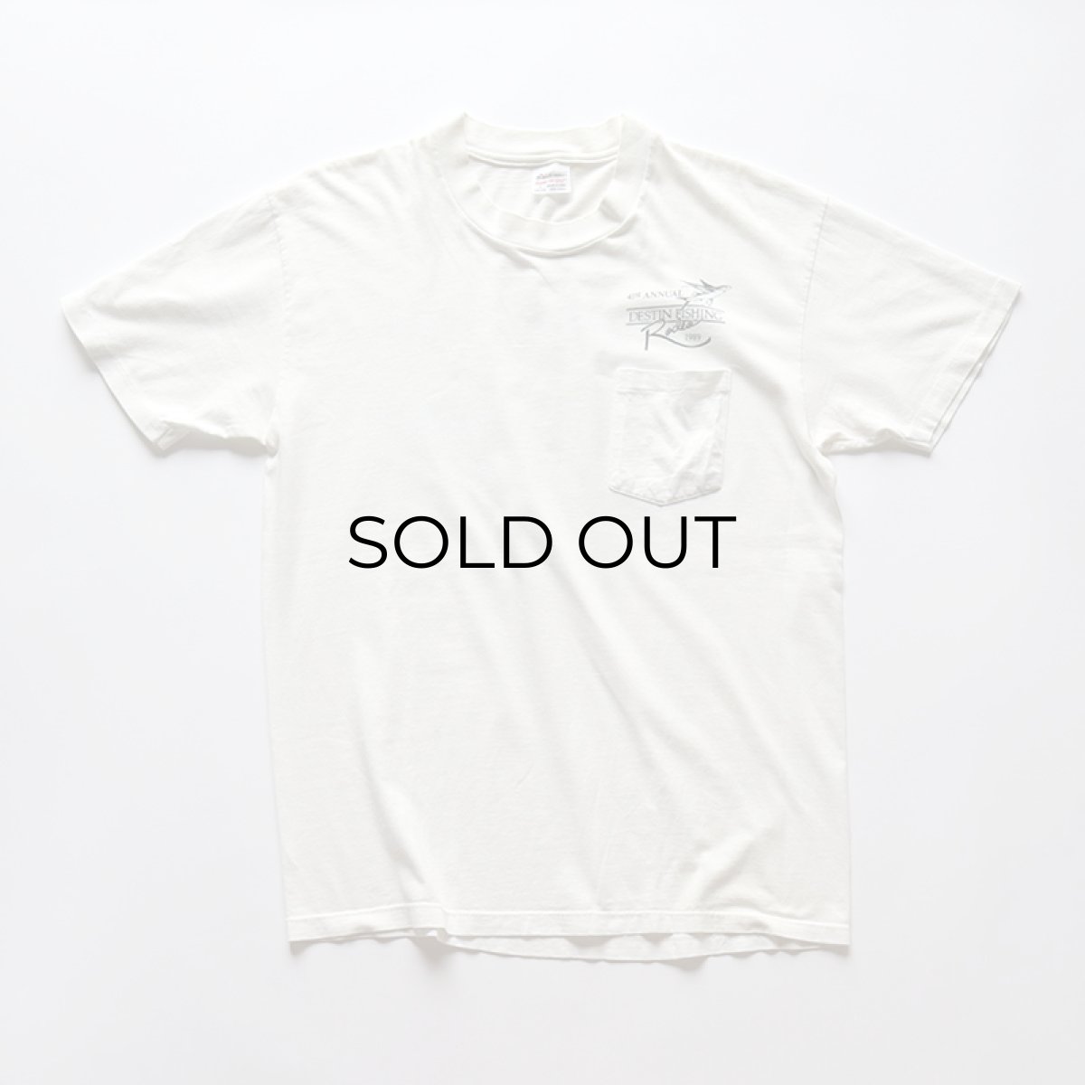 画像2: 80's Stedman COTTON W-PRINT S/S POCKET TEE "DESTIN FISHING Rodeo" "MADE IN USA" (2)