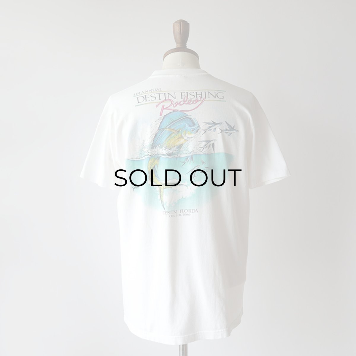 画像12: 80's Stedman COTTON W-PRINT S/S POCKET TEE "DESTIN FISHING Rodeo" "MADE IN USA" (12)