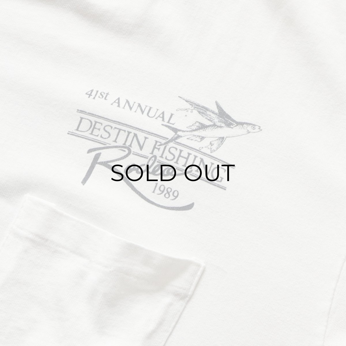 画像7: 80's Stedman COTTON W-PRINT S/S POCKET TEE "DESTIN FISHING Rodeo" "MADE IN USA" (7)