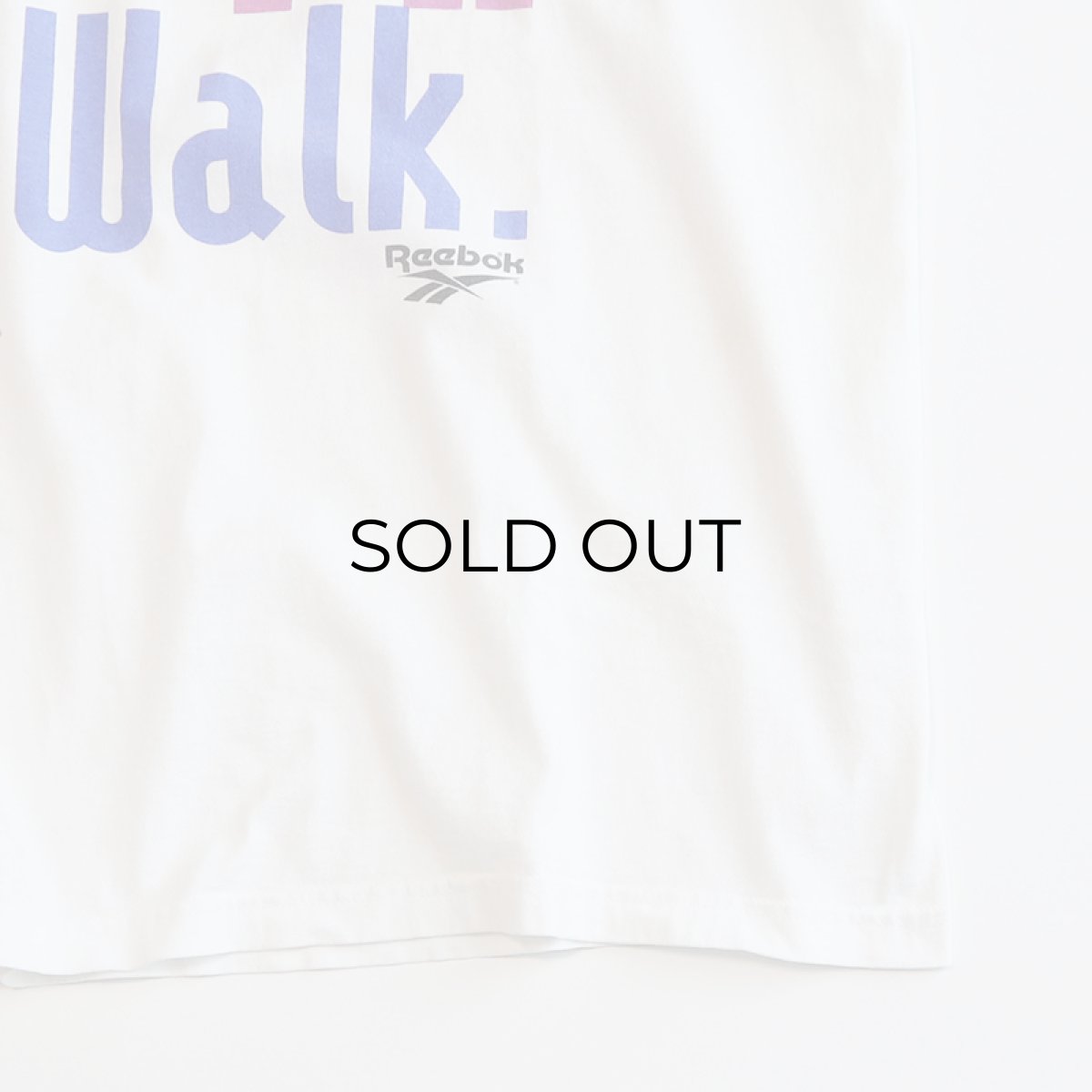 画像5: 90's Reebok COTTON PRINT S/S TEE "NO Thanks, i'll Walk." (5)