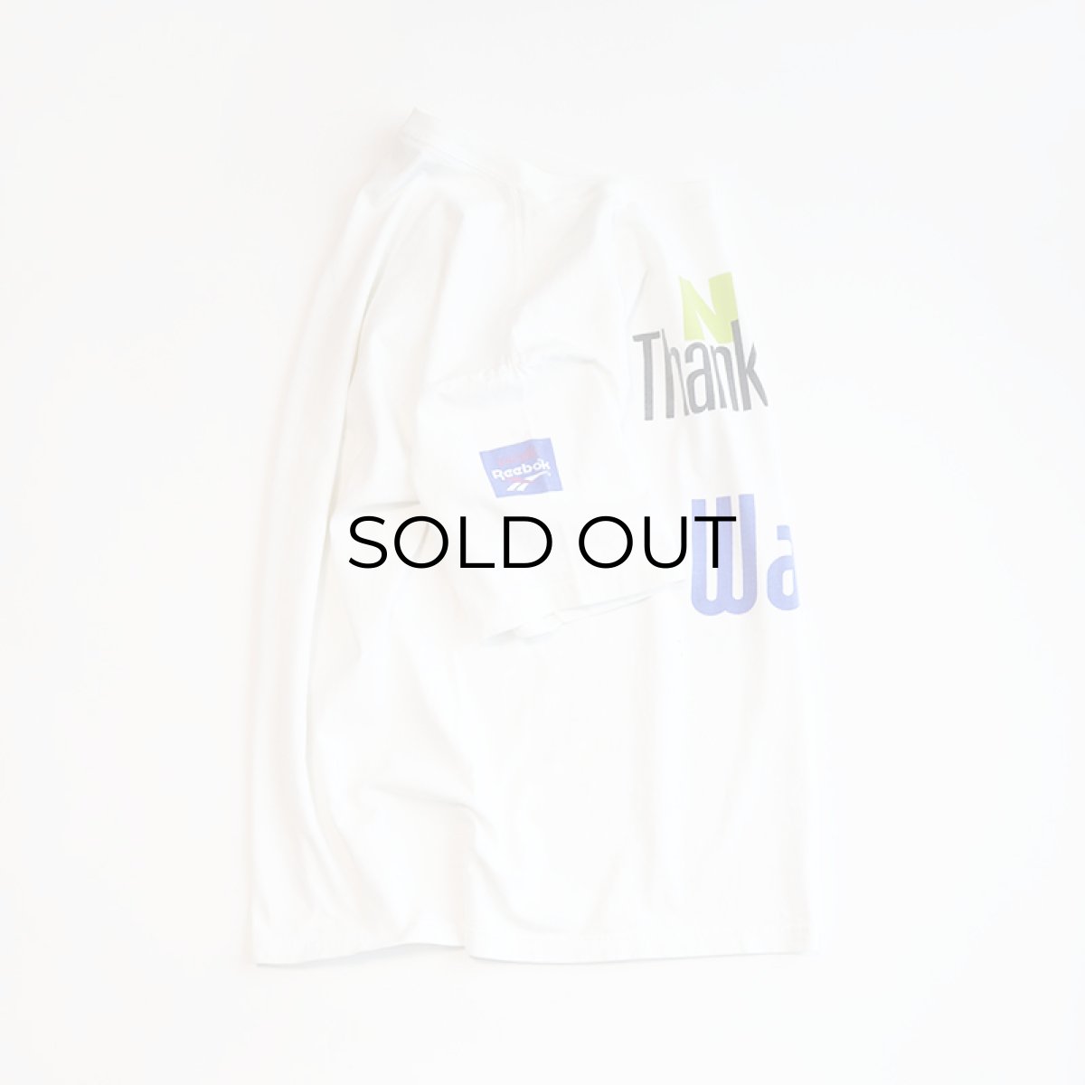 画像2: 90's Reebok COTTON PRINT S/S TEE "NO Thanks, i'll Walk." (2)