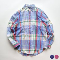 画像1: 90's Ralph Lauren COTTON MADRAS CHECK B/D SHIRT (1)