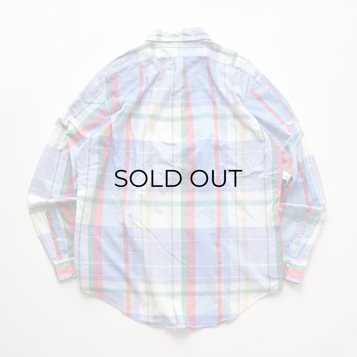 画像3: 90's Ralph Lauren COTTON MADRAS CHECK B/D SHIRT (3)