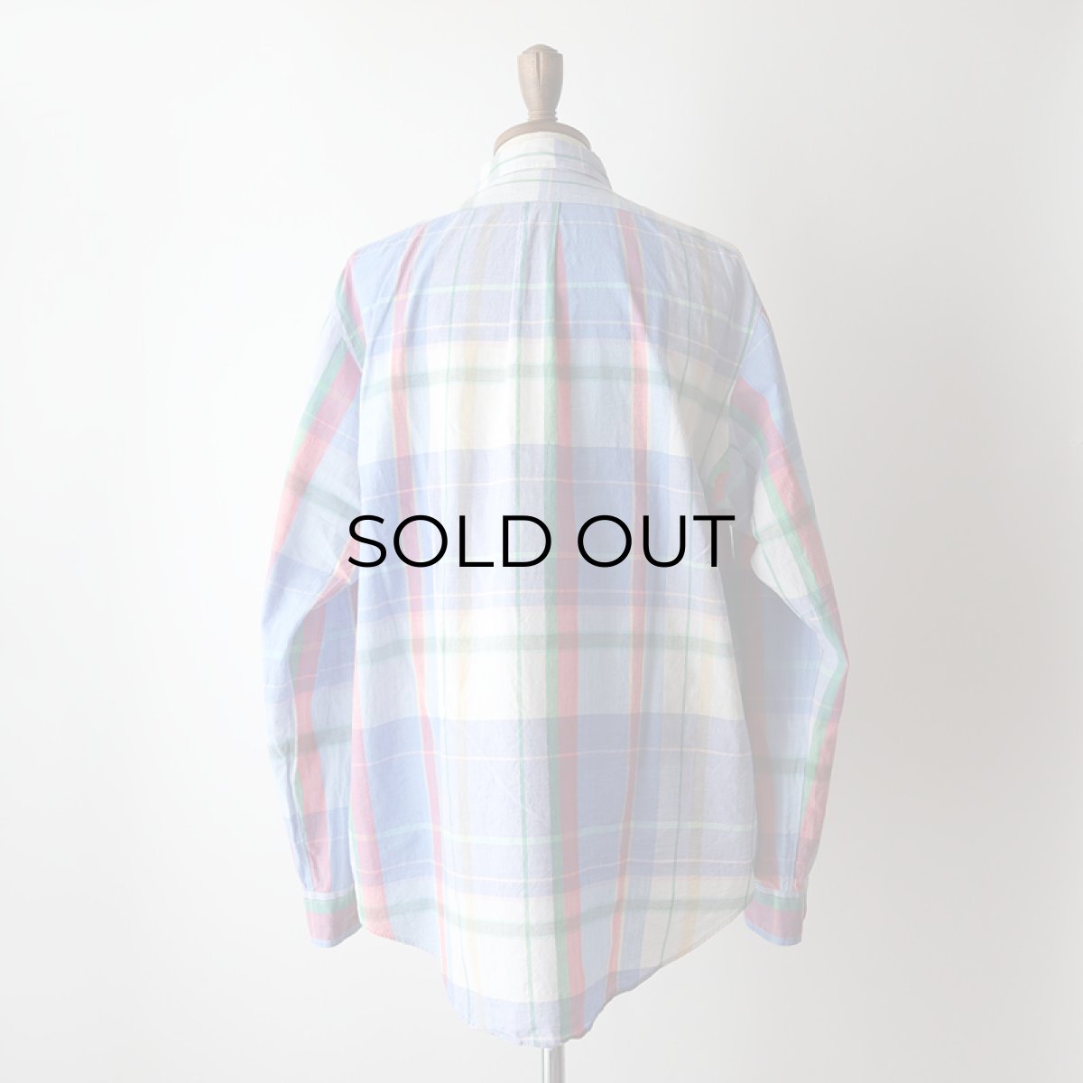 画像13: 90's Ralph Lauren COTTON MADRAS CHECK B/D SHIRT (13)