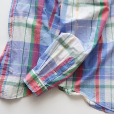画像5: 90's Ralph Lauren COTTON MADRAS CHECK B/D SHIRT (5)