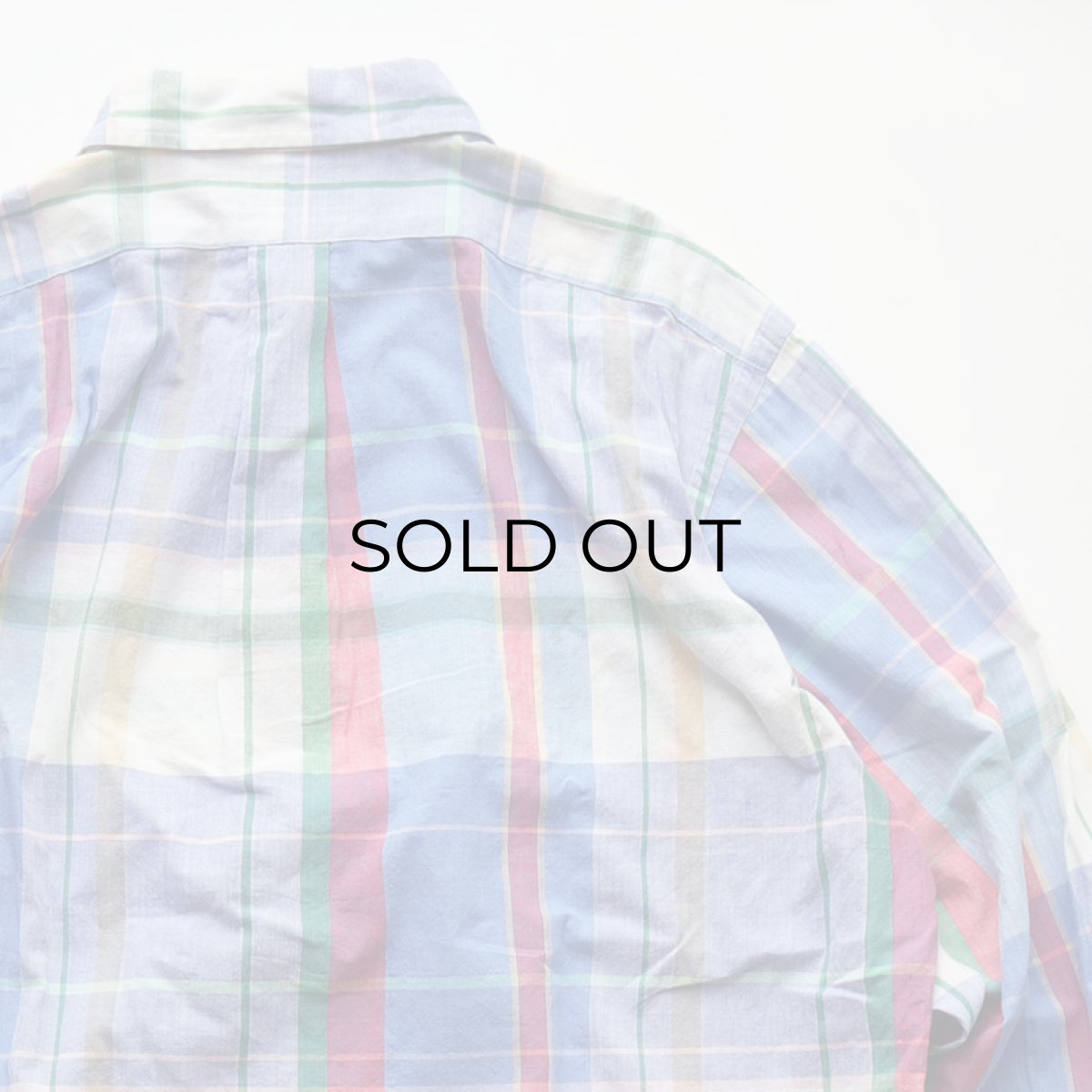 画像6: 90's Ralph Lauren COTTON MADRAS CHECK B/D SHIRT (6)