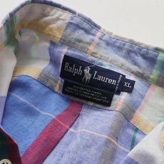画像7: 90's Ralph Lauren COTTON MADRAS CHECK B/D SHIRT (7)