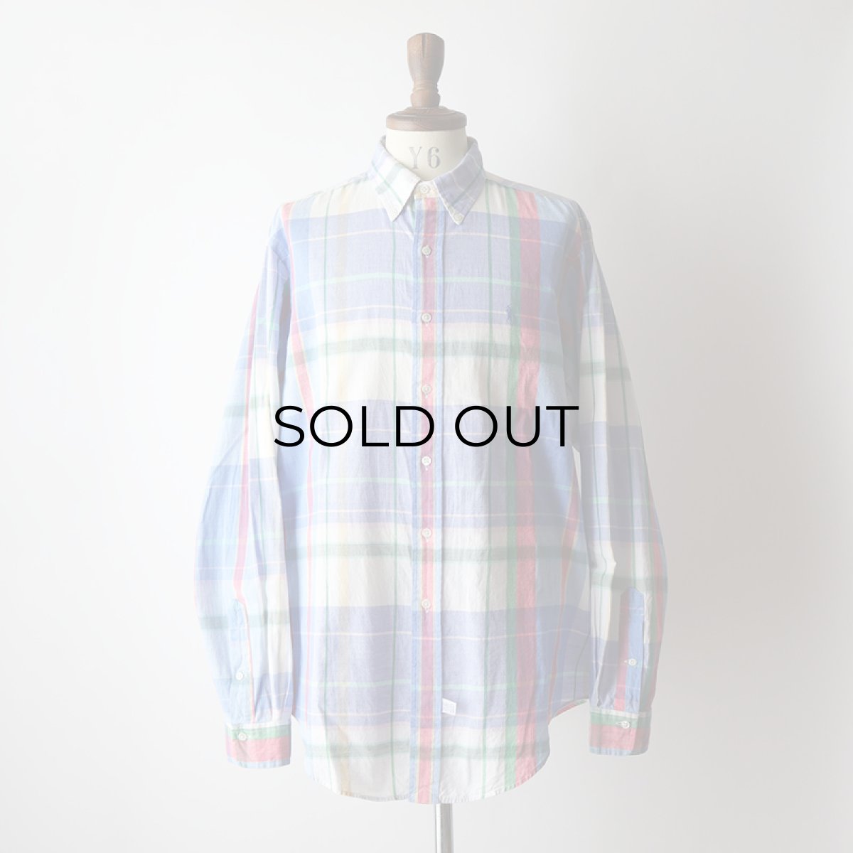 画像11: 90's Ralph Lauren COTTON MADRAS CHECK B/D SHIRT (11)