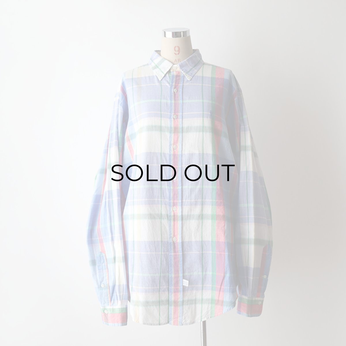 画像14: 90's Ralph Lauren COTTON MADRAS CHECK B/D SHIRT (14)