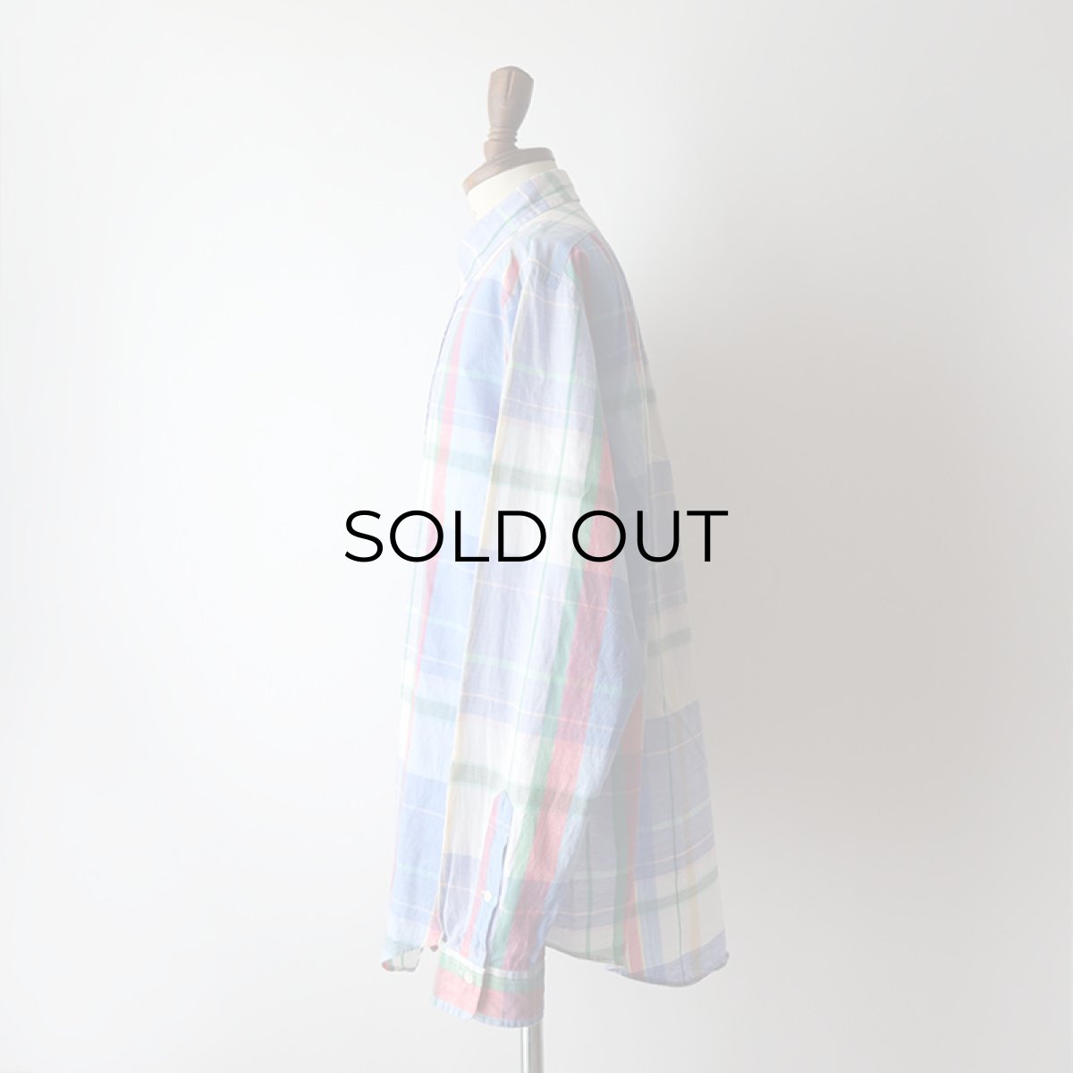 画像12: 90's Ralph Lauren COTTON MADRAS CHECK B/D SHIRT (12)