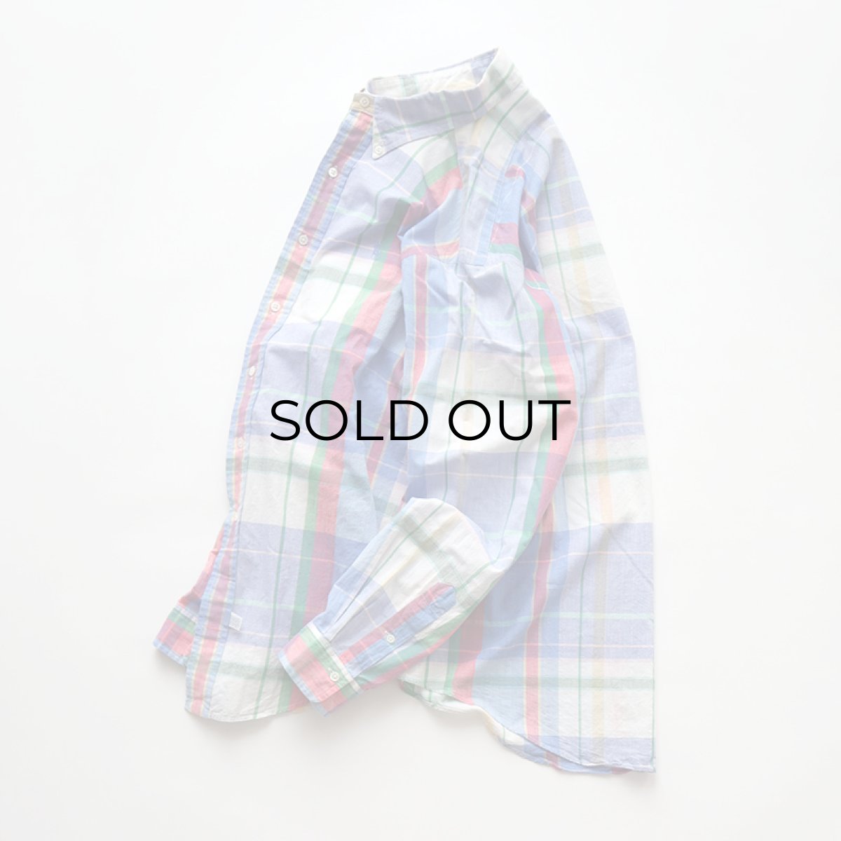 画像2: 90's Ralph Lauren COTTON MADRAS CHECK B/D SHIRT (2)