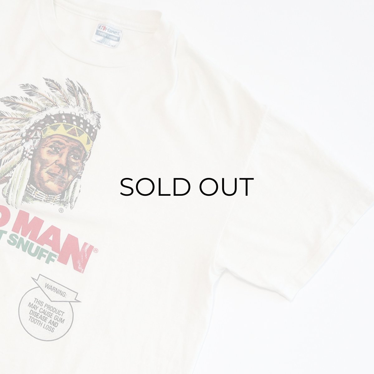 画像3: 80's Hanes COTTON PRINT S/S TEE "RED MAN MOIST SNUFF" (3)