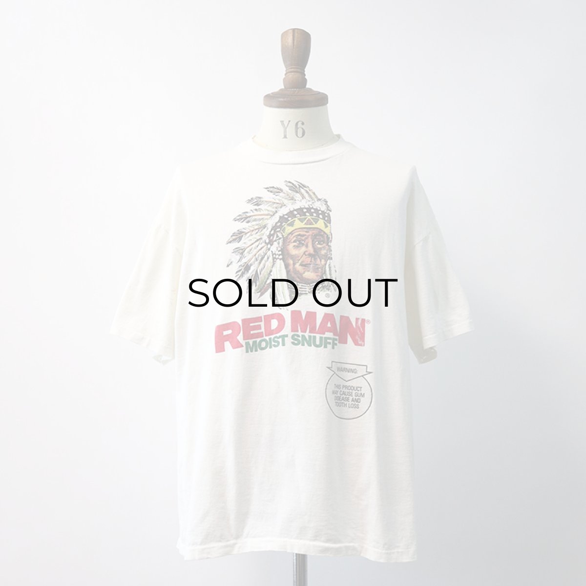 画像7: 80's Hanes COTTON PRINT S/S TEE "RED MAN MOIST SNUFF" (7)