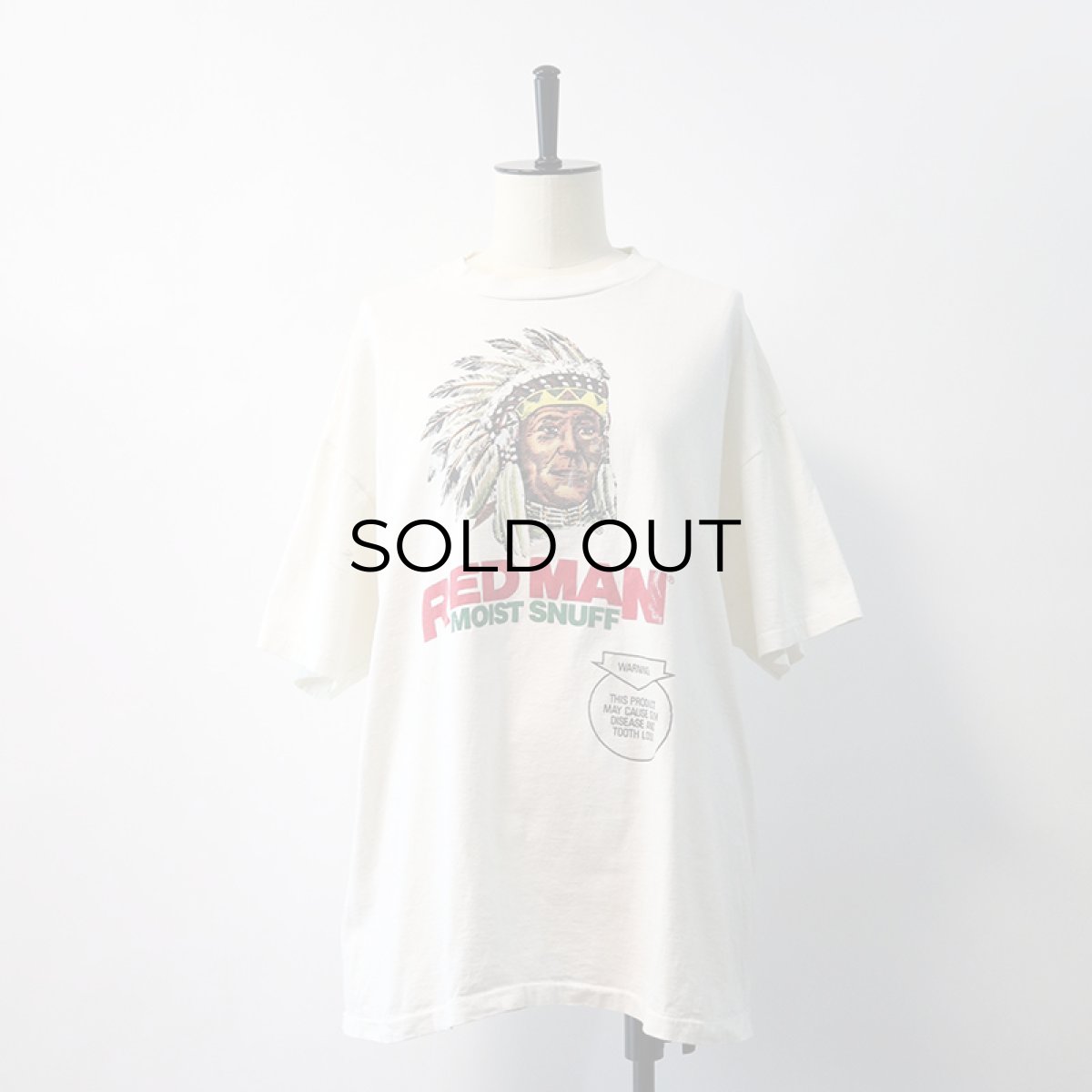 画像10: 80's Hanes COTTON PRINT S/S TEE "RED MAN MOIST SNUFF" (10)