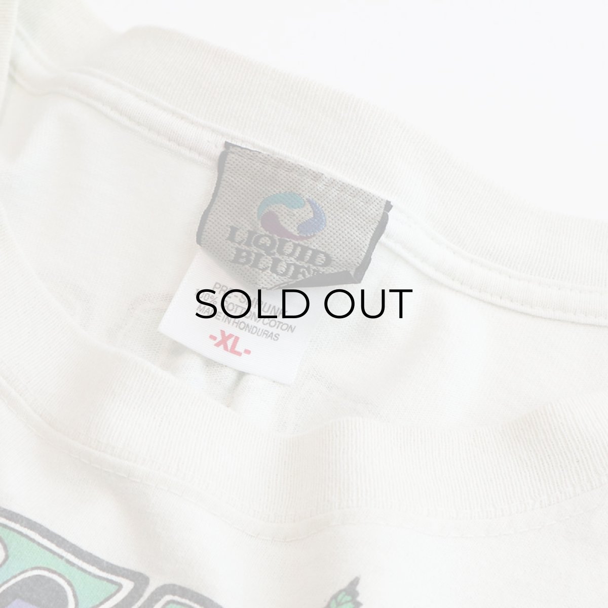 画像6: 90's LIQUID BLUE TIE-DYE COTTON "GRATEFUL DEAD" W-PRINT S/S BAND TEE "SEASONS OF THE DEAD" (6)