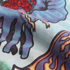 画像7: 90's LIQUID BLUE TIE-DYE COTTON "GRATEFUL DEAD" W-PRINT S/S BAND TEE "SEASONS OF THE DEAD" (7)