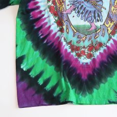 画像4: 90's LIQUID BLUE TIE-DYE COTTON "GRATEFUL DEAD" W-PRINT S/S BAND TEE "SEASONS OF THE DEAD" (4)