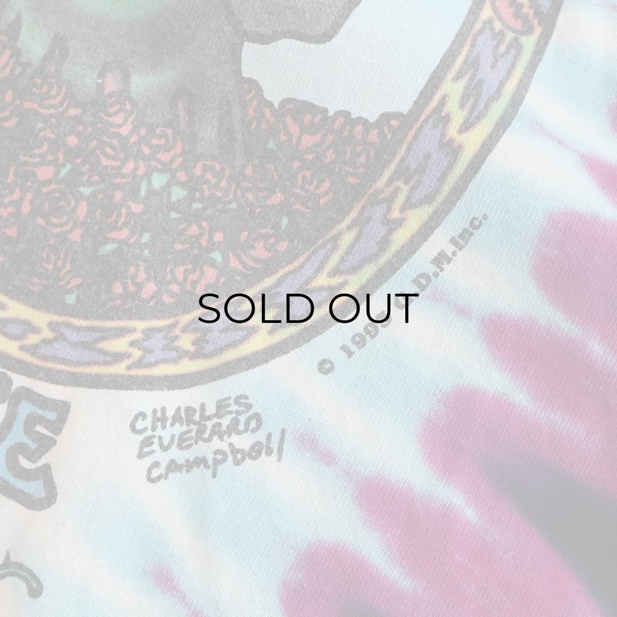 画像8: 90's LIQUID BLUE TIE-DYE COTTON "GRATEFUL DEAD" W-PRINT S/S BAND TEE "SEASONS OF THE DEAD" (8)