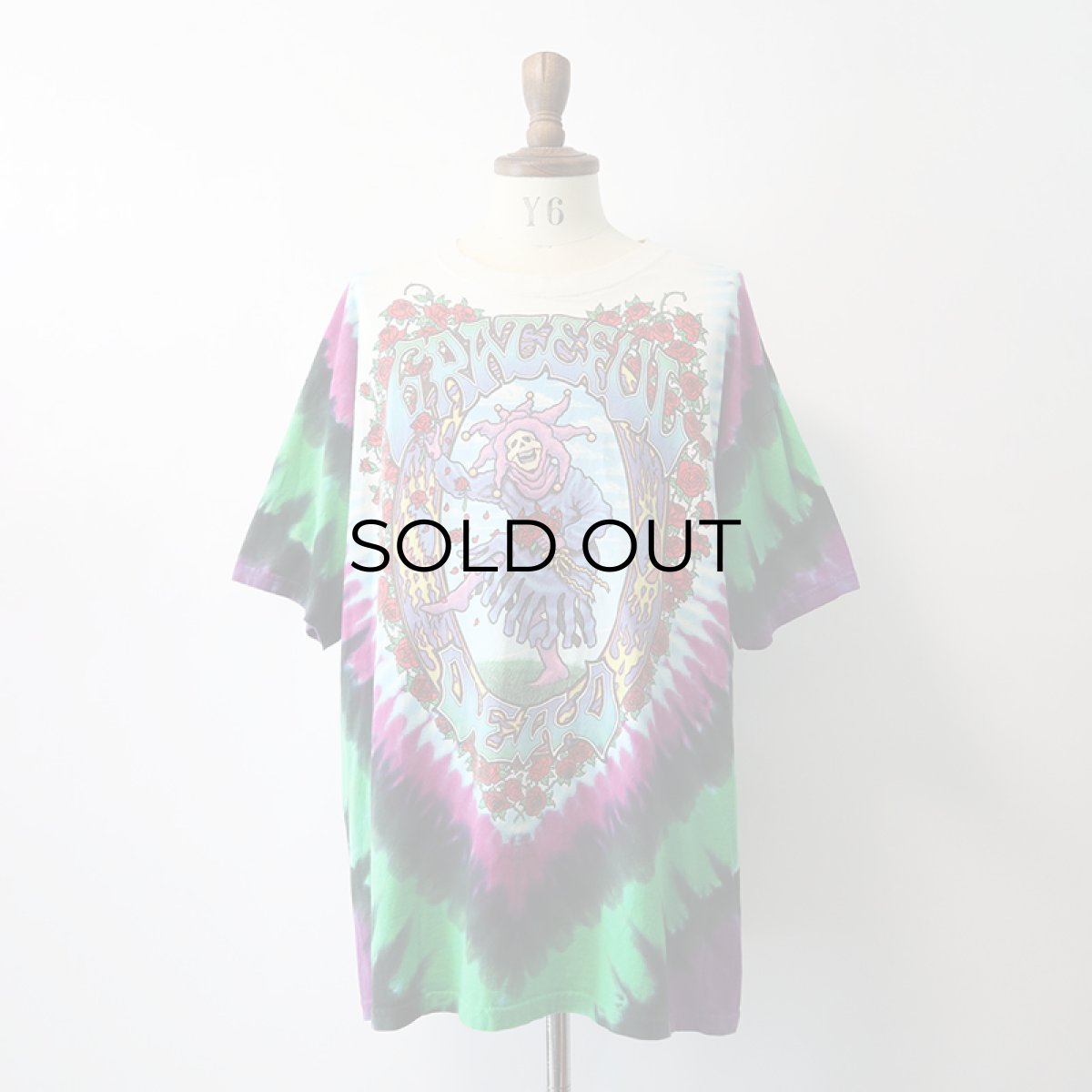 画像13: 90's LIQUID BLUE TIE-DYE COTTON "GRATEFUL DEAD" W-PRINT S/S BAND TEE "SEASONS OF THE DEAD" (13)