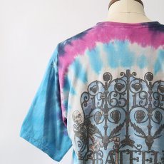 画像11: 90's LIQUID BLUE TIE-DYE COTTON "GRATEFUL DEAD" W-PRINT S/S BAND TEE "1965-1995 30years" (11)