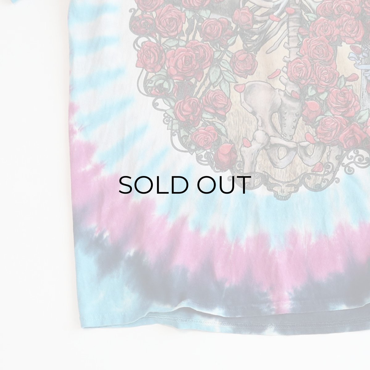 画像4: 90's LIQUID BLUE TIE-DYE COTTON "GRATEFUL DEAD" W-PRINT S/S BAND TEE "1965-1995 30years" (4)