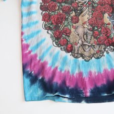 画像4: 90's LIQUID BLUE TIE-DYE COTTON "GRATEFUL DEAD" W-PRINT S/S BAND TEE "1965-1995 30years" (4)