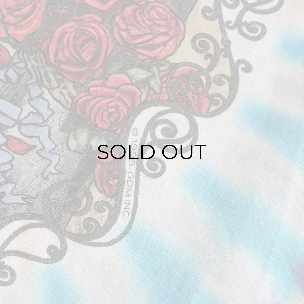 画像8: 90's LIQUID BLUE TIE-DYE COTTON "GRATEFUL DEAD" W-PRINT S/S BAND TEE "1965-1995 30years" (8)