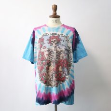 画像12: 90's LIQUID BLUE TIE-DYE COTTON "GRATEFUL DEAD" W-PRINT S/S BAND TEE "1965-1995 30years" (12)