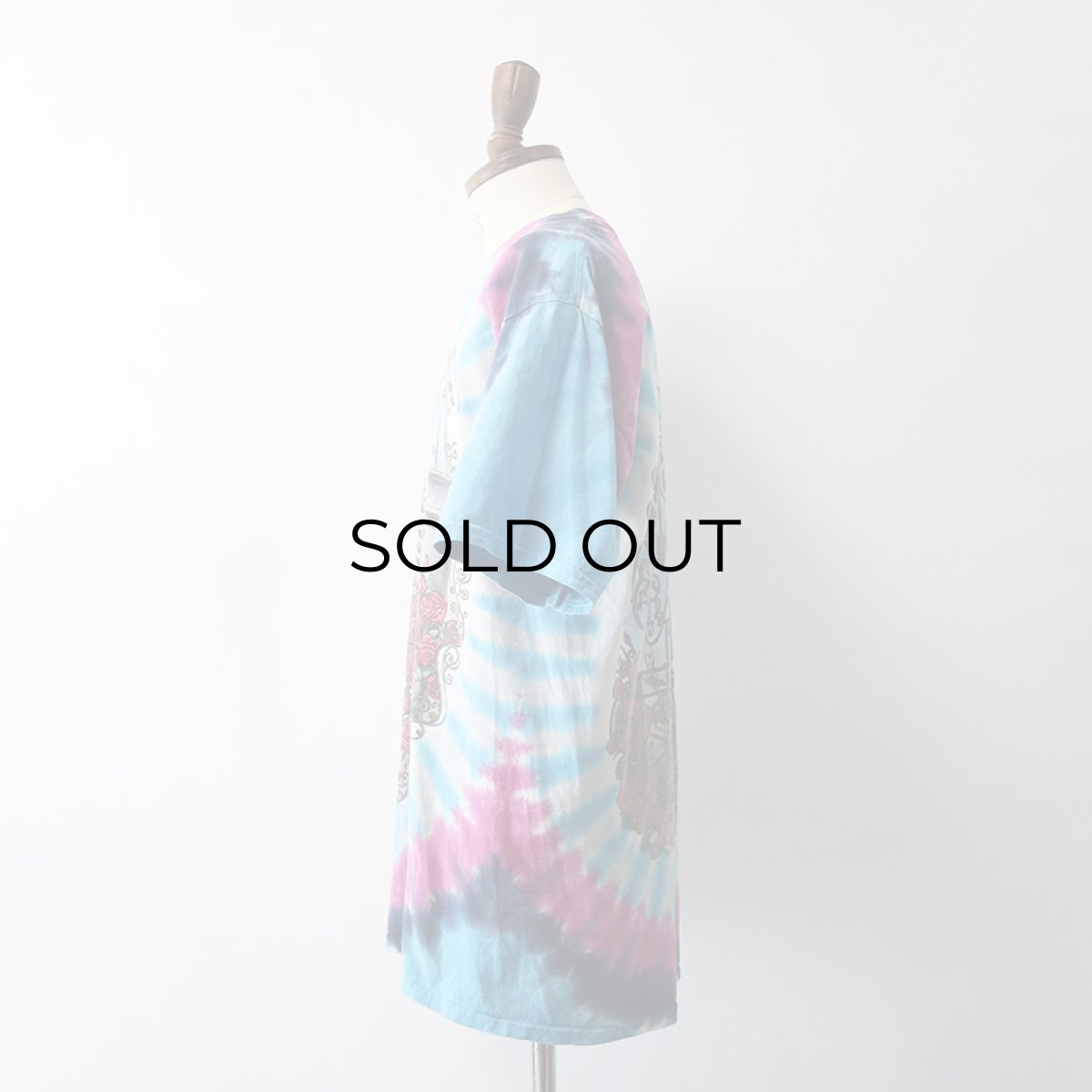 画像13: 90's LIQUID BLUE TIE-DYE COTTON "GRATEFUL DEAD" W-PRINT S/S BAND TEE "1965-1995 30years" (13)