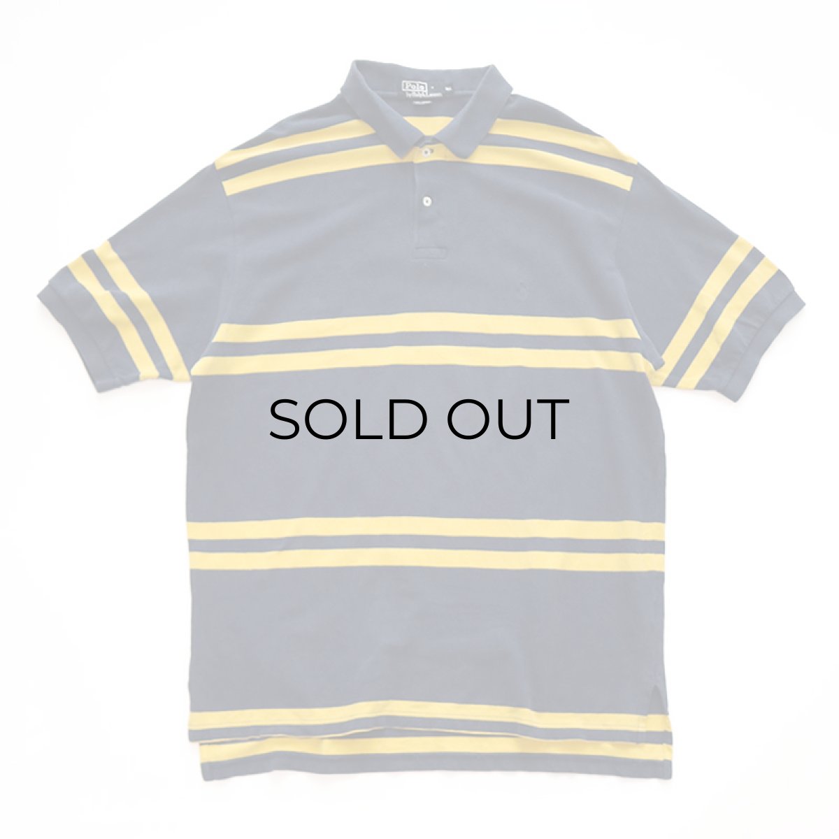 画像1: OLD Polo by Ralph Lauren COTTON MOSS STITCH BORDER S/S POLO SHIRT (1)