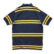 画像2: OLD Polo by Ralph Lauren COTTON MOSS STITCH BORDER S/S POLO SHIRT (2)