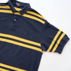 画像3: OLD Polo by Ralph Lauren COTTON MOSS STITCH BORDER S/S POLO SHIRT (3)