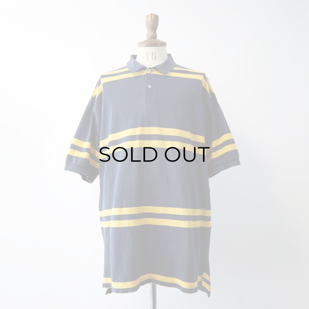 画像10: OLD Polo by Ralph Lauren COTTON MOSS STITCH BORDER S/S POLO SHIRT (10)