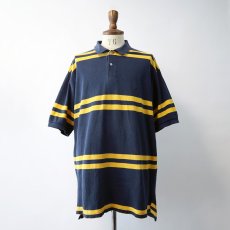 画像10: OLD Polo by Ralph Lauren COTTON MOSS STITCH BORDER S/S POLO SHIRT (10)