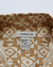 画像6: 90's claiborne COTTON LINEN ALL OVER PATTERN S/S SHIRT (6)