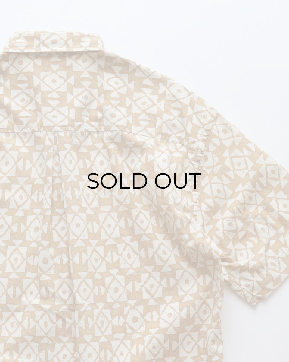 画像5: 90's claiborne COTTON LINEN ALL OVER PATTERN S/S SHIRT (5)