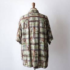 画像10: 90's puritan RAYON ALL OVER PATTERN S/S BOX SHIRT (10)