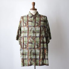 画像8: 90's puritan RAYON ALL OVER PATTERN S/S BOX SHIRT (8)