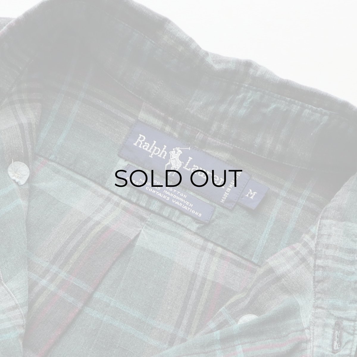 画像5: 90's Ralph Lauren COTTON MADRAS CHECK S/S B/D SHIRT (5)