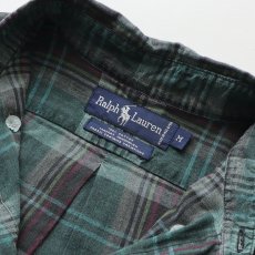 画像5: 90's Ralph Lauren COTTON MADRAS CHECK S/S B/D SHIRT (5)
