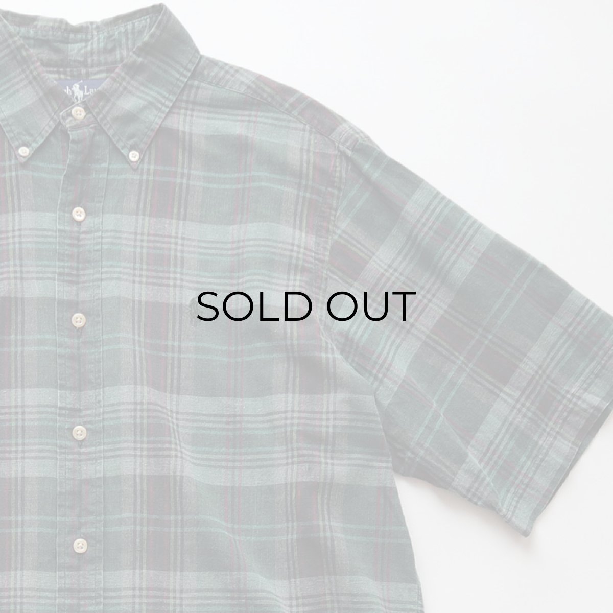 画像3: 90's Ralph Lauren COTTON MADRAS CHECK S/S B/D SHIRT (3)