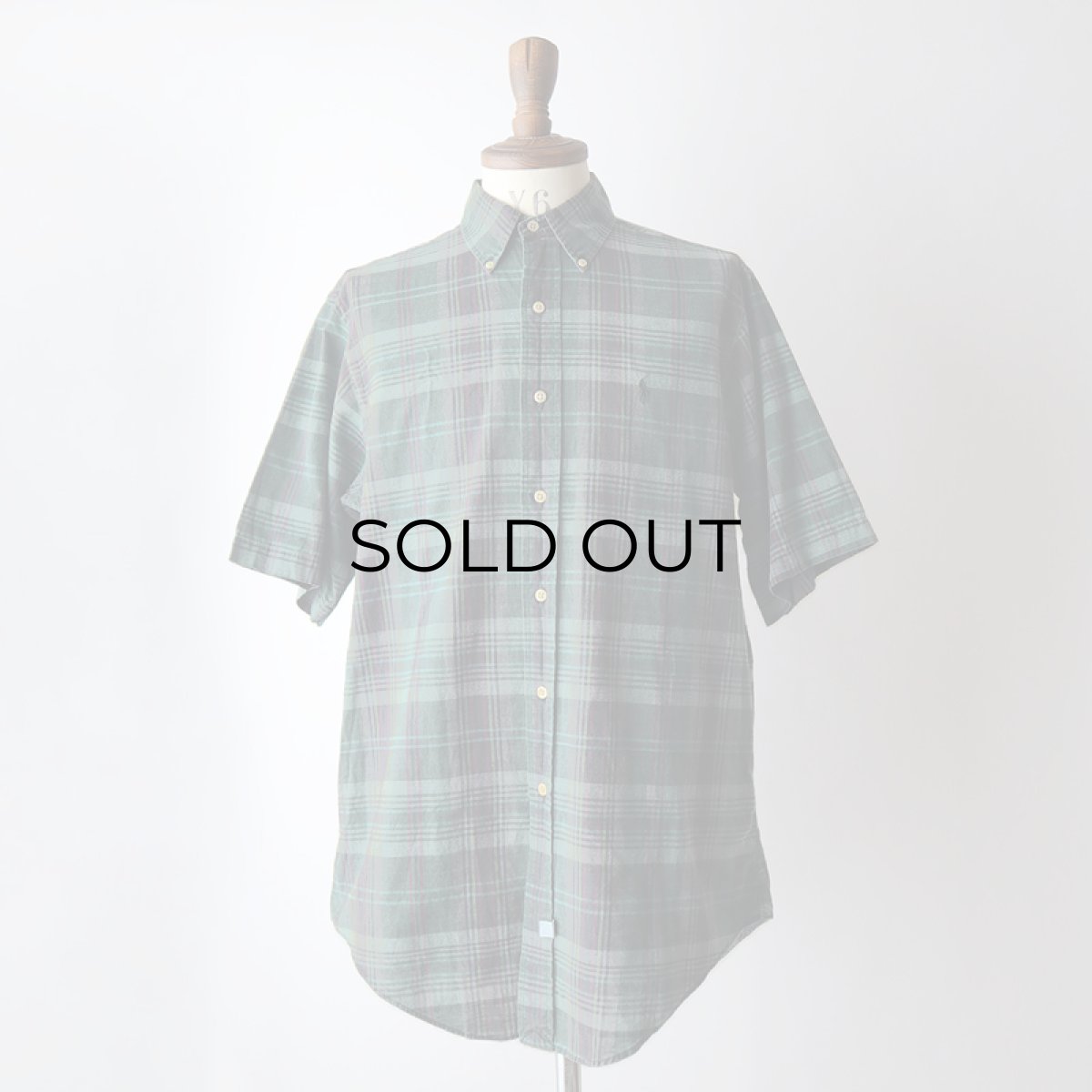 画像8: 90's Ralph Lauren COTTON MADRAS CHECK S/S B/D SHIRT (8)