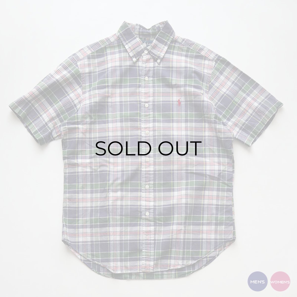 画像1: 〜00's Ralph Lauren COTTON MADRAS CHECK S/S B/D SHIRT (1)