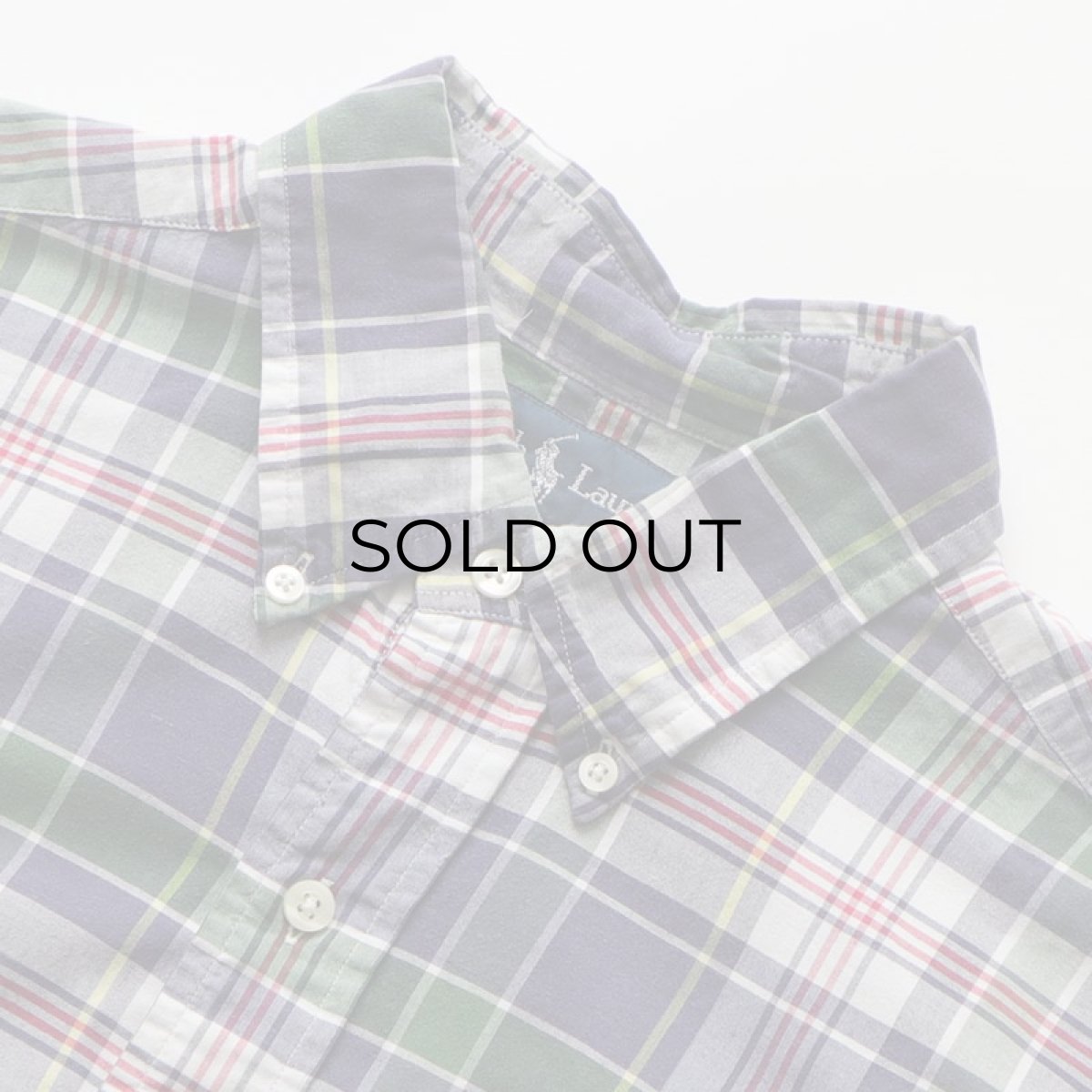 画像6: 〜00's Ralph Lauren COTTON MADRAS CHECK S/S B/D SHIRT (6)
