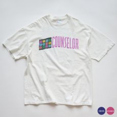 画像1: 90's Hanes COTTON W-PRINT S/S TEE "FISH CAMP TAMU COUNSELOR" "MADE IN USA" (1)