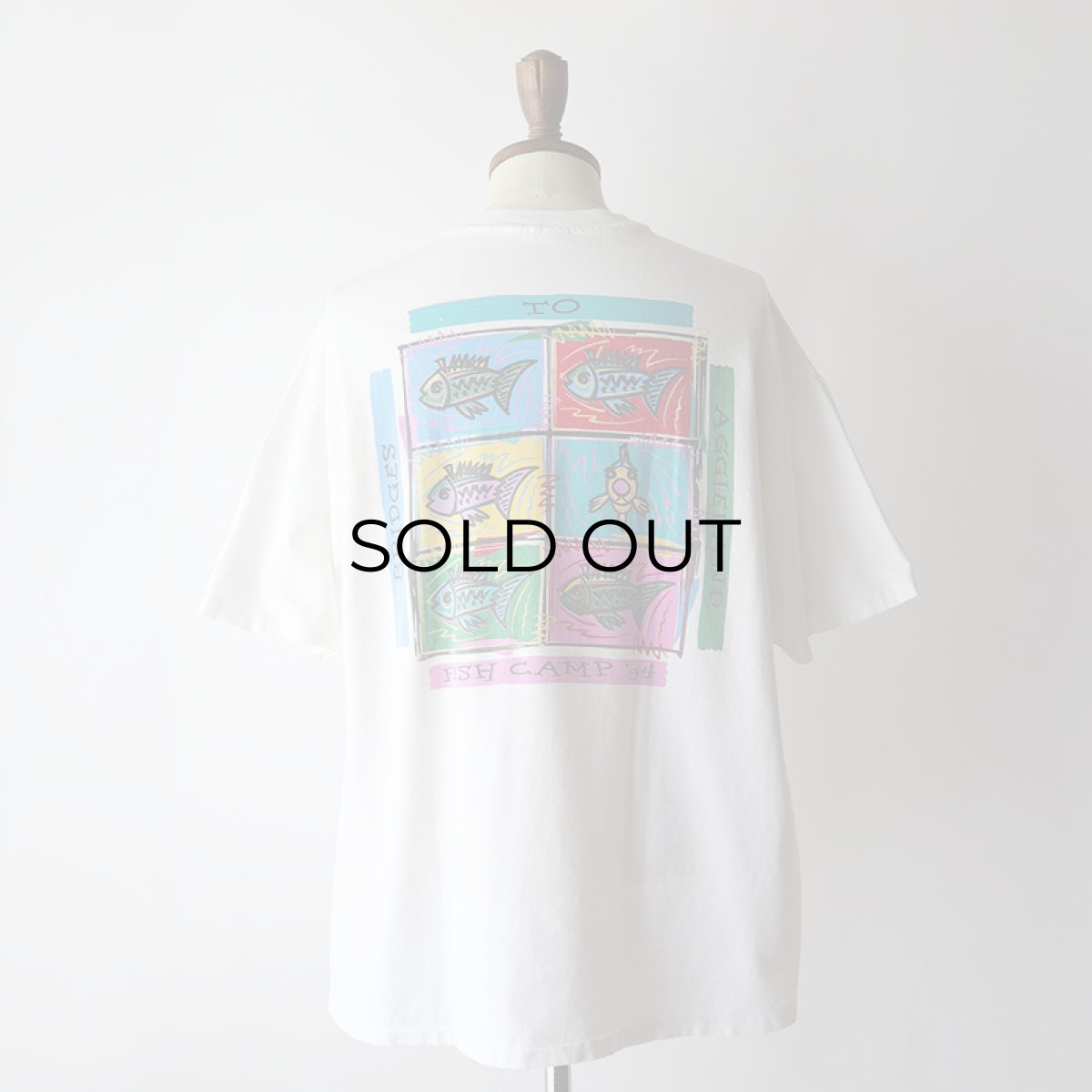 画像12: 90's Hanes COTTON W-PRINT S/S TEE "FISH CAMP TAMU COUNSELOR" "MADE IN USA" (12)
